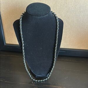 Vintage Black Beaded Necklace
